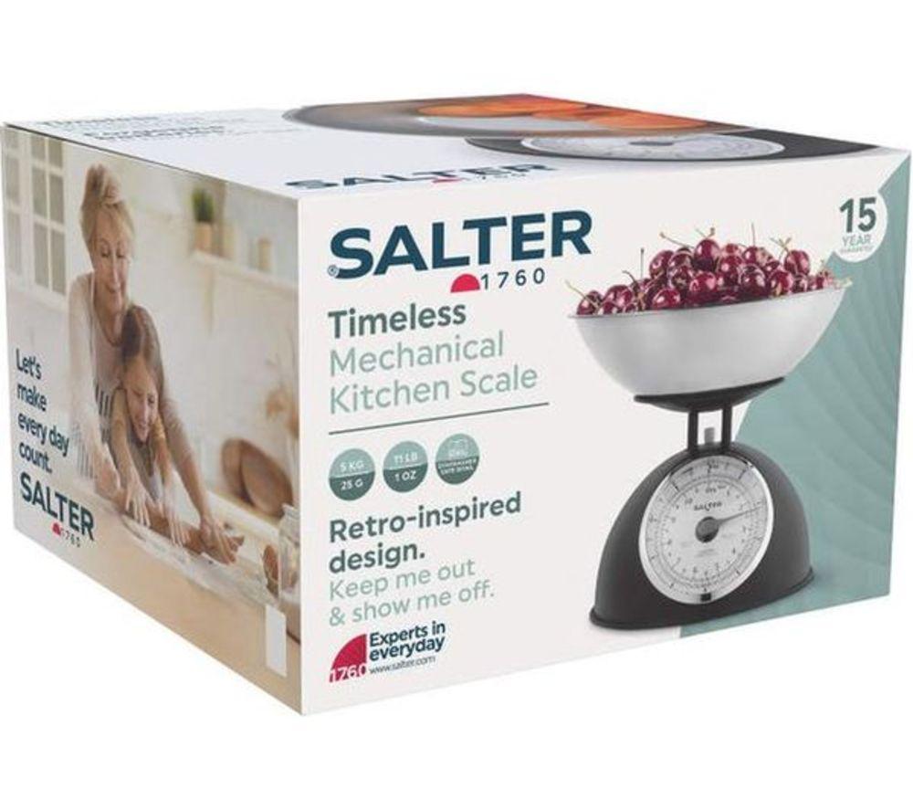 SALTER Timeless Mechanical Kitchen Scale 1L - Black image number 2 of 4
