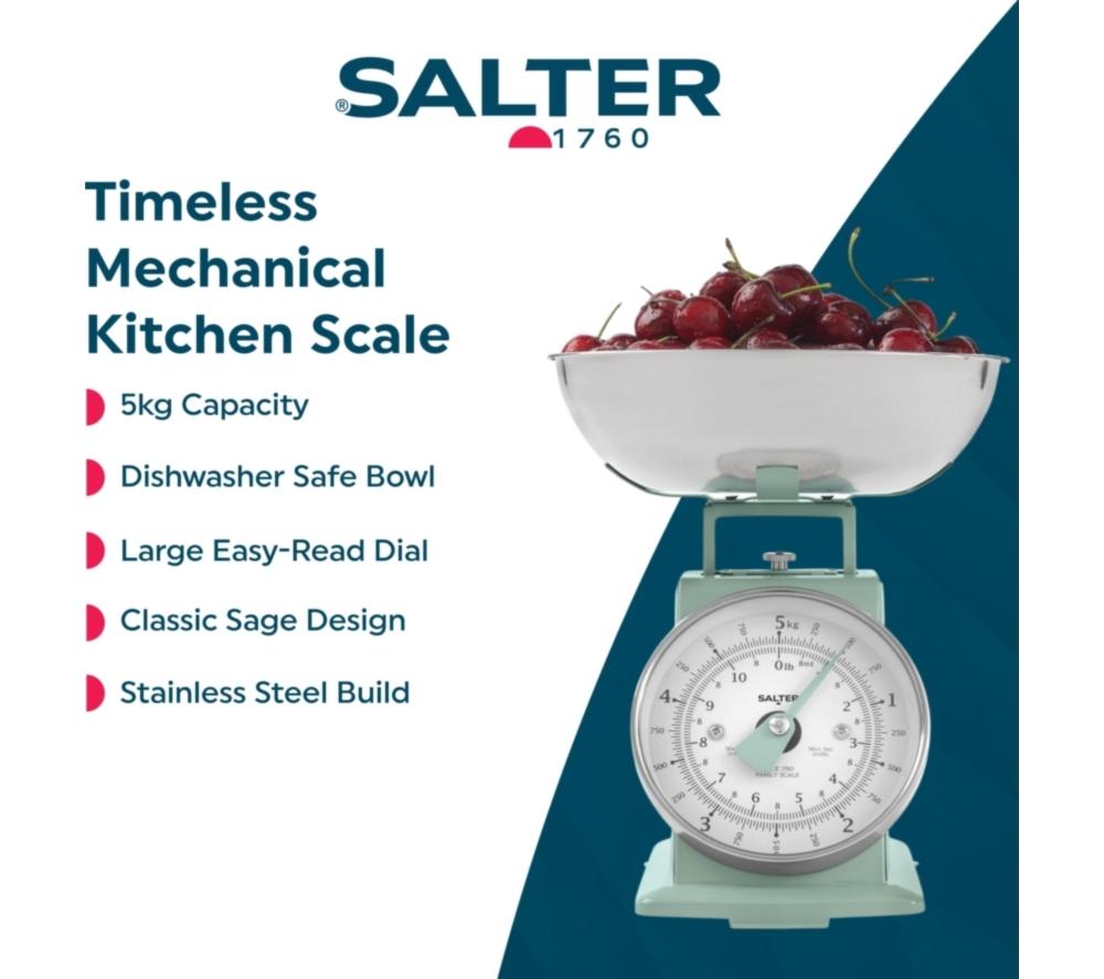 SALTER SA00562SFEU12 Timeless Mechanical Kitchen Scale - Green image number 3 of 6