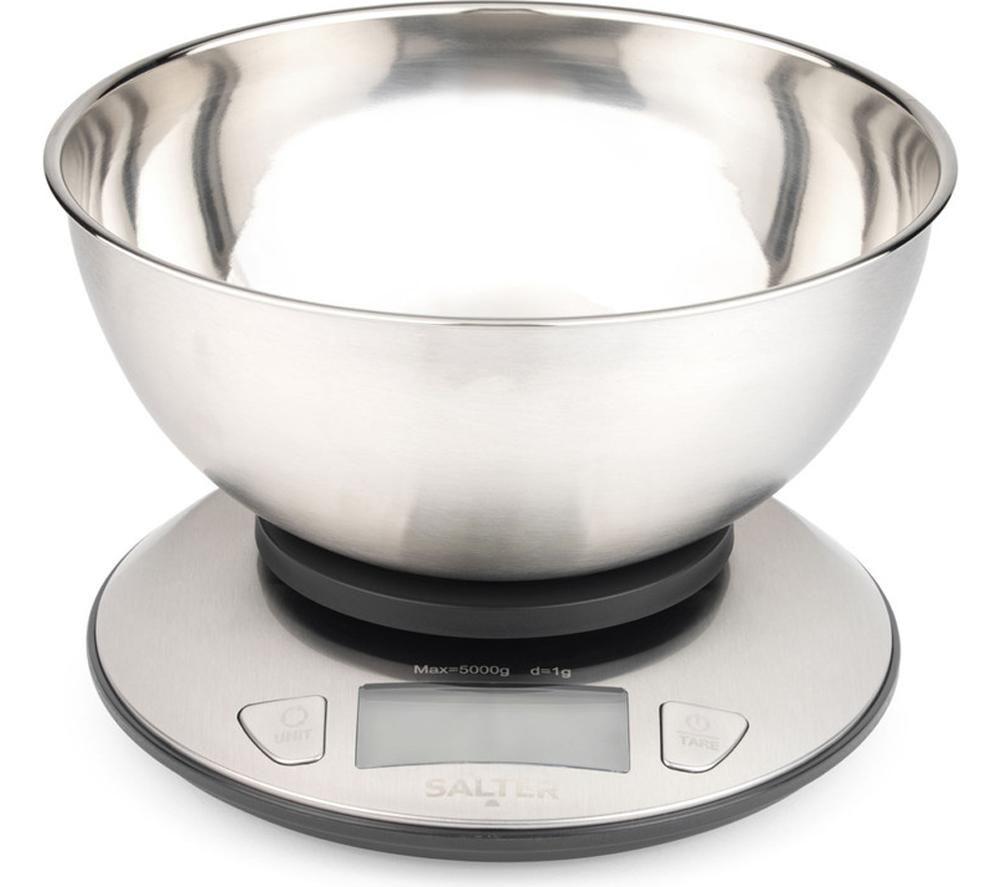 Salter Sa00618feu12 Digital Kitchen Scale - Silver, Silver/Grey