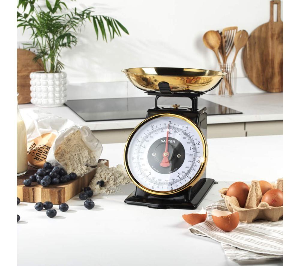 SALTER Timeless Mechanical Kitchen Scale - Gold & Black image number 2 of 6