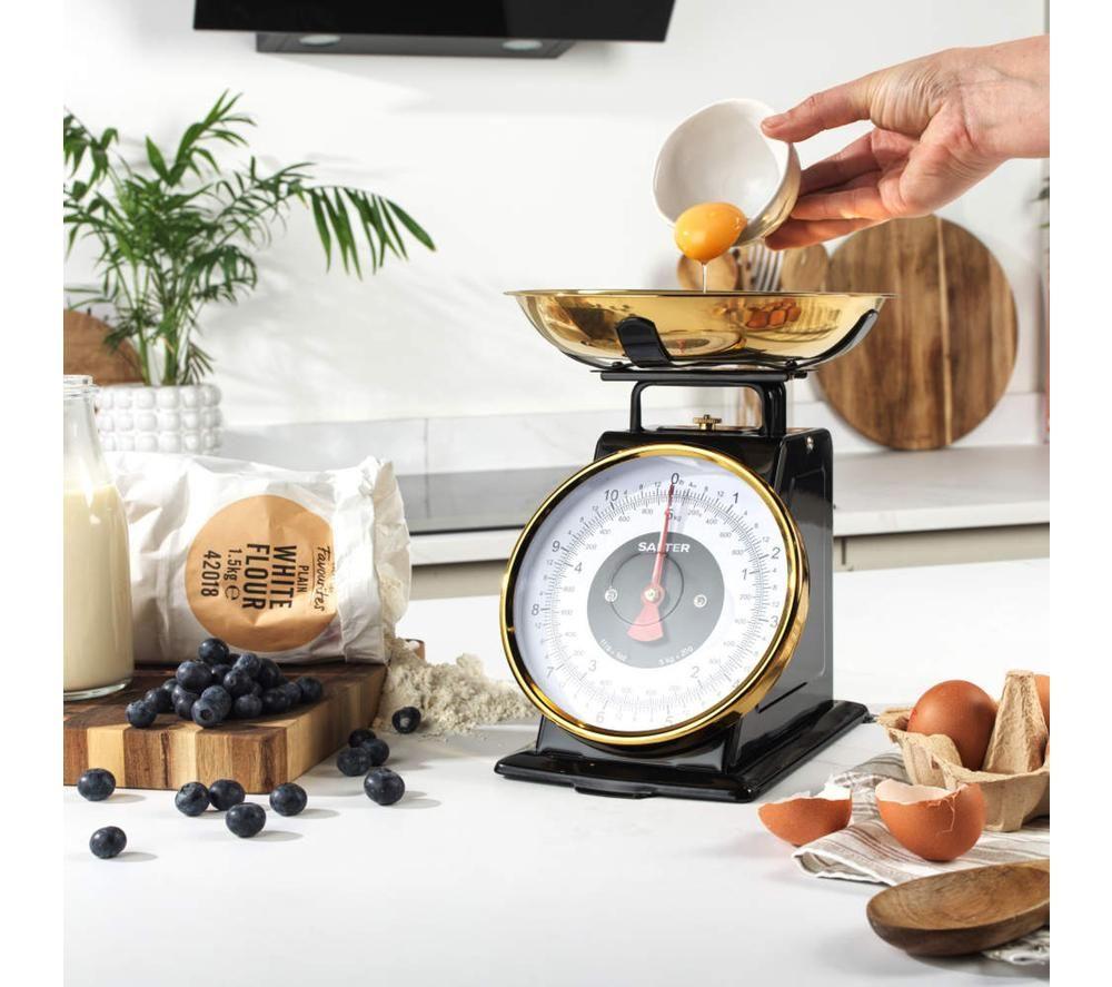 SALTER Timeless Mechanical Kitchen Scale - Gold & Black image number 4 of 6