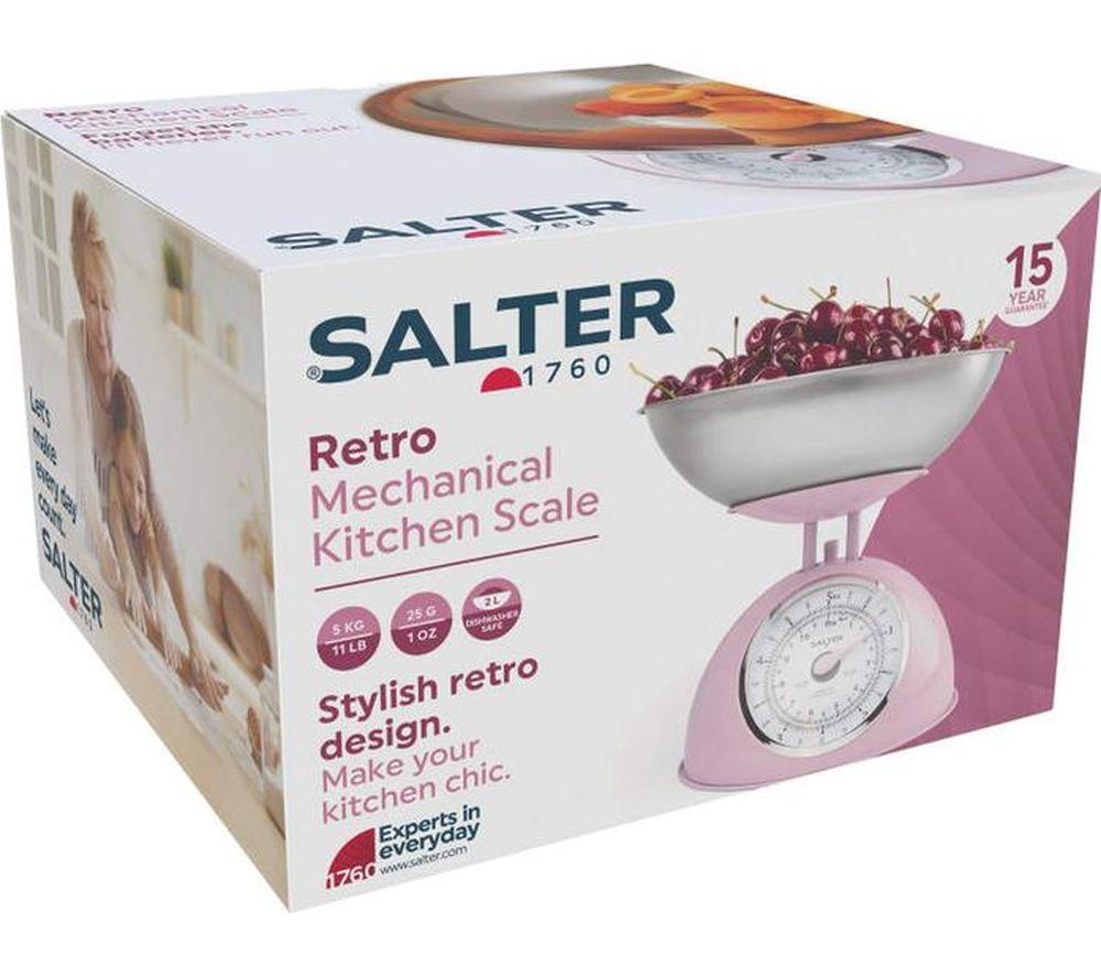 SALTER Retro Mechanical Kitchen Scale - Pink image number 2 of 6