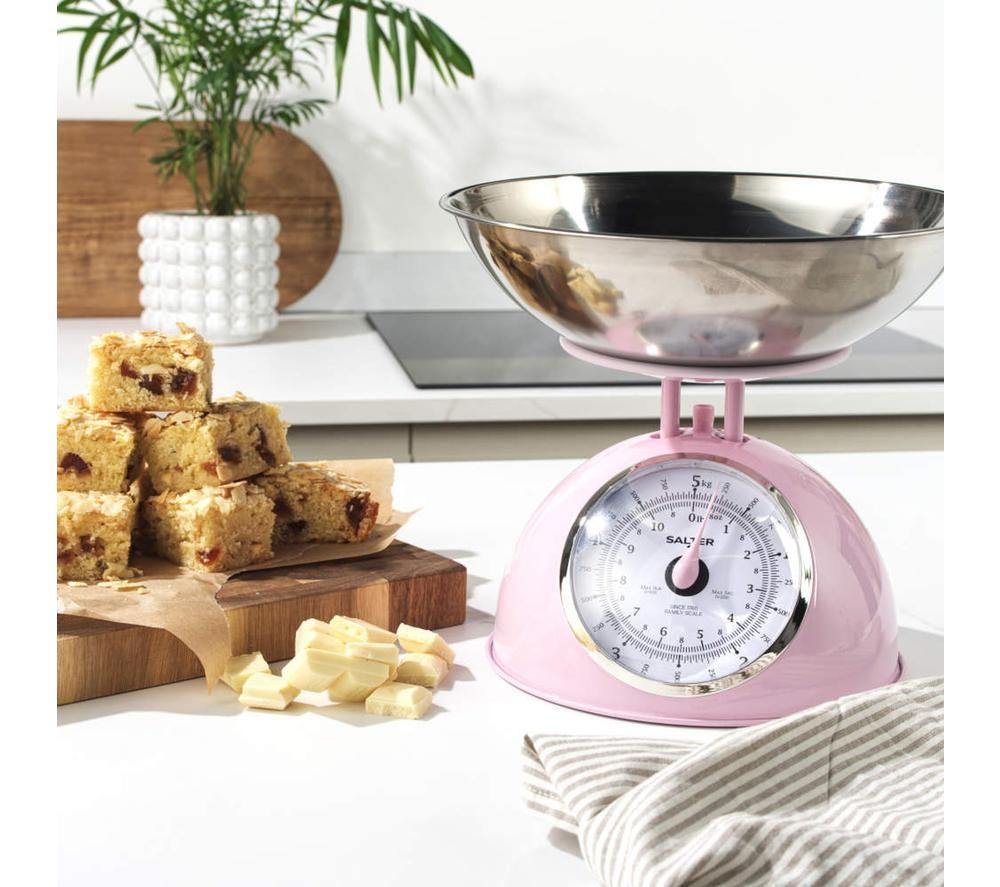 SALTER Retro Mechanical Kitchen Scale - Pink image number 6 of 6
