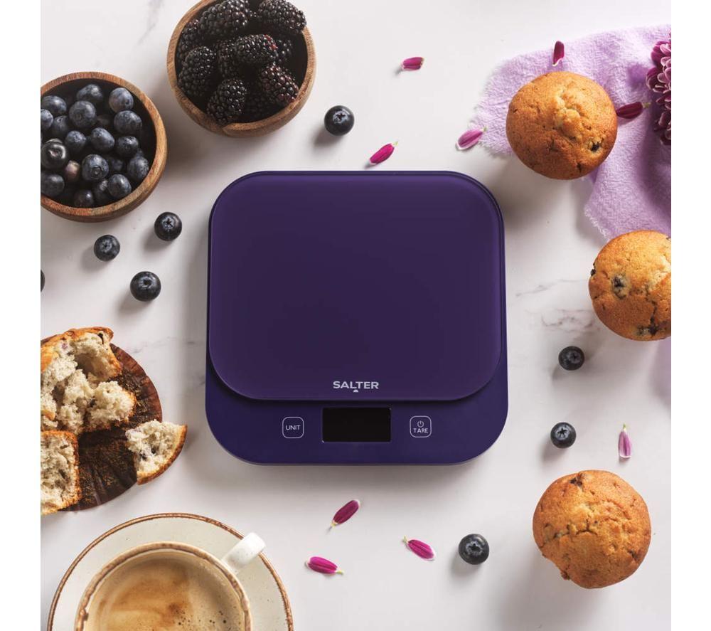 SALTER British Bakes Digital Kitchen Scales - Purple image number 2 of 8