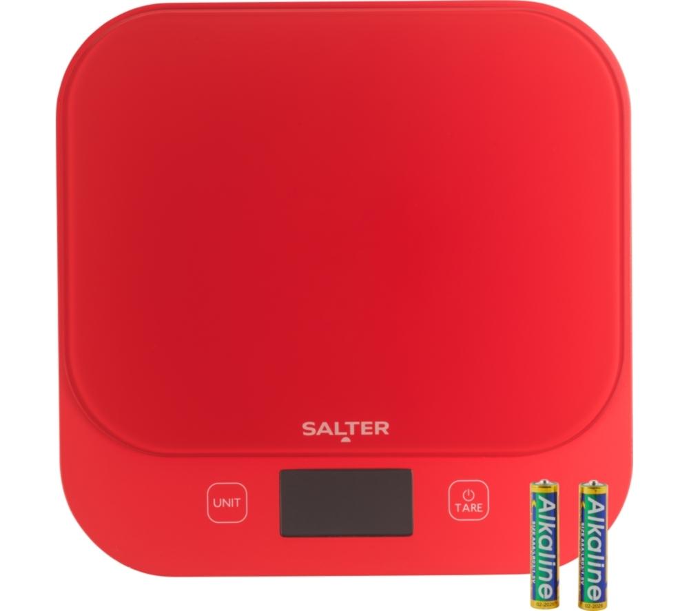 Salter British Bakes Digital Kitchen Scales - Red, Red