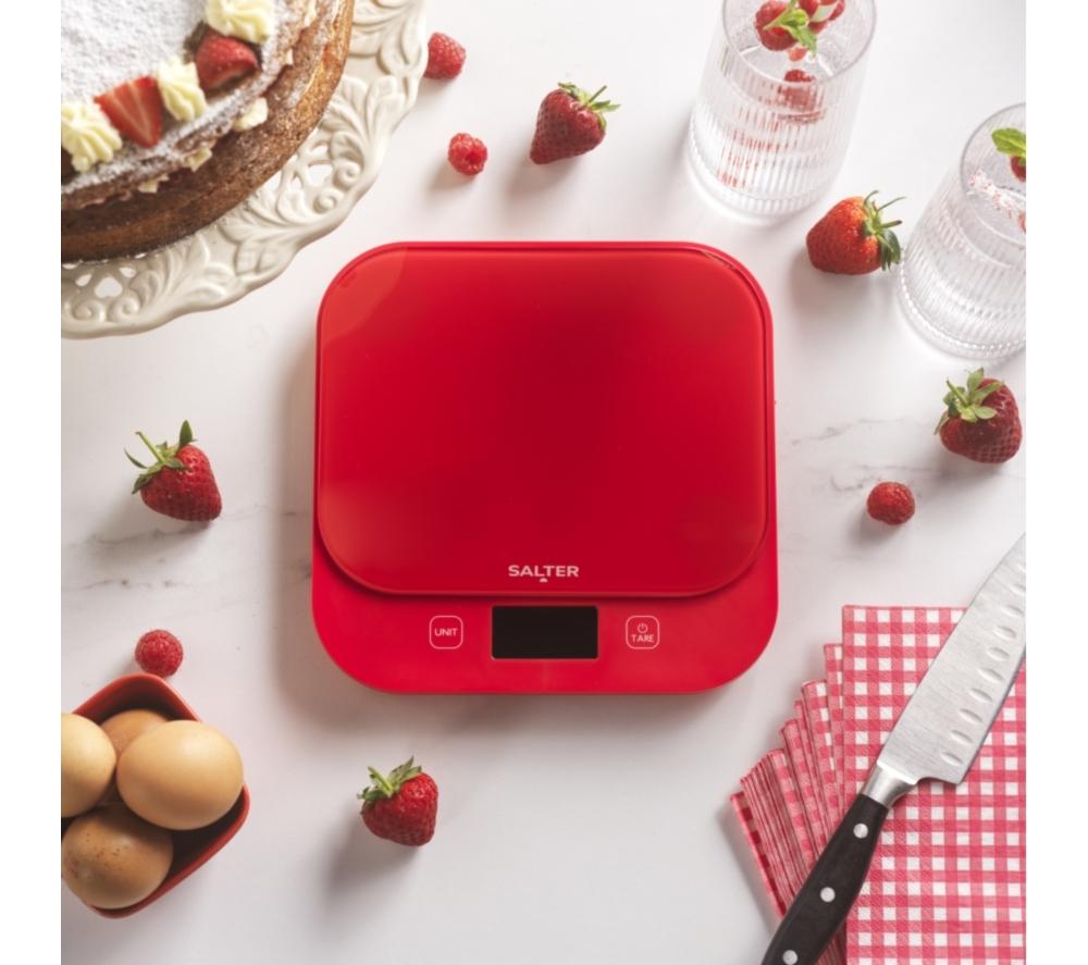 SALTER British Bakes Digital Kitchen Scales - Red image number 2 of 8
