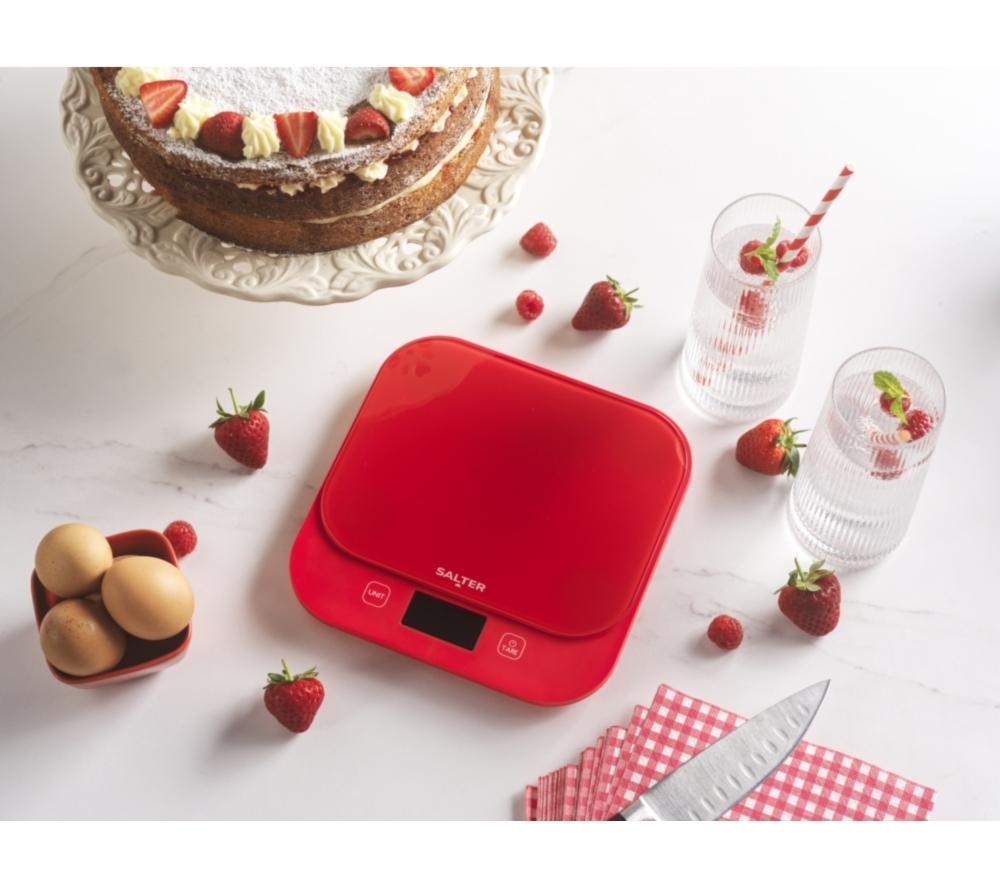 SALTER British Bakes Digital Kitchen Scales - Red image number 5 of 8