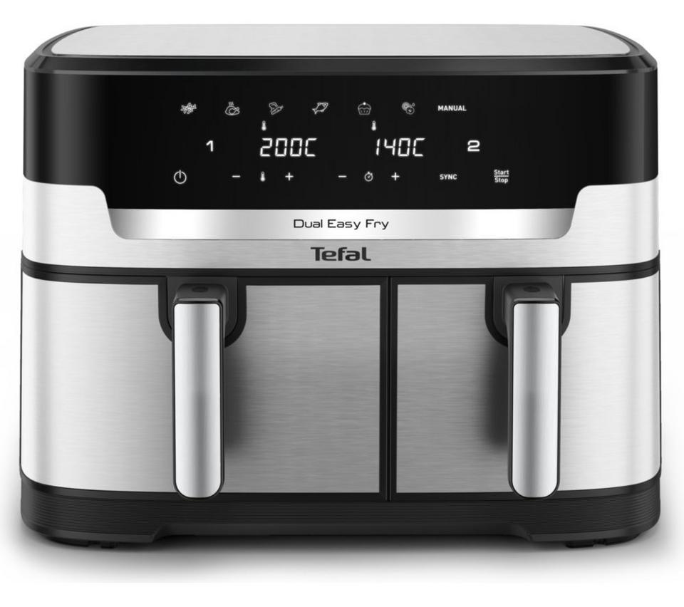 TEFAL Easy Fry Dual XXL EY942DG1 11L Air Fryer - Stainless Steel