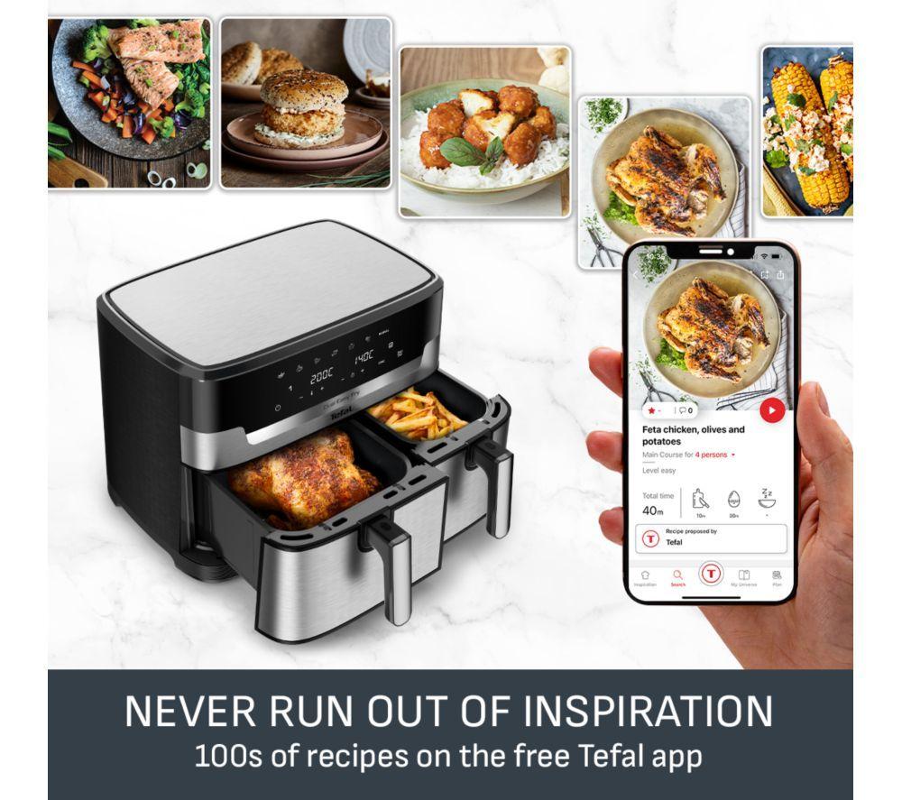 TEFAL Easy Fry Dual XXL EY942DG1 11L Air Fryer - Stainless Steel image number 5 of 8