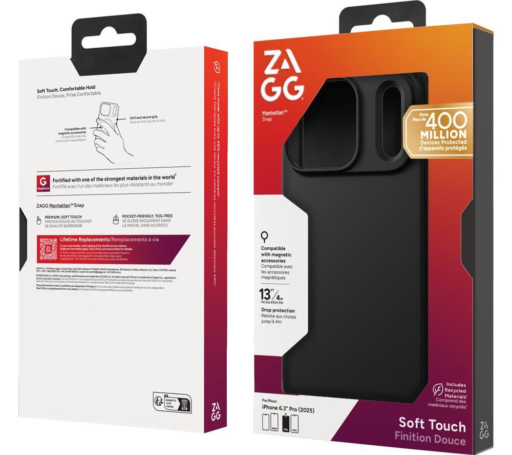 ZAGG Manhattan Snap iPhone 17 Pro Case - Black Cherry image number 2 of 3
