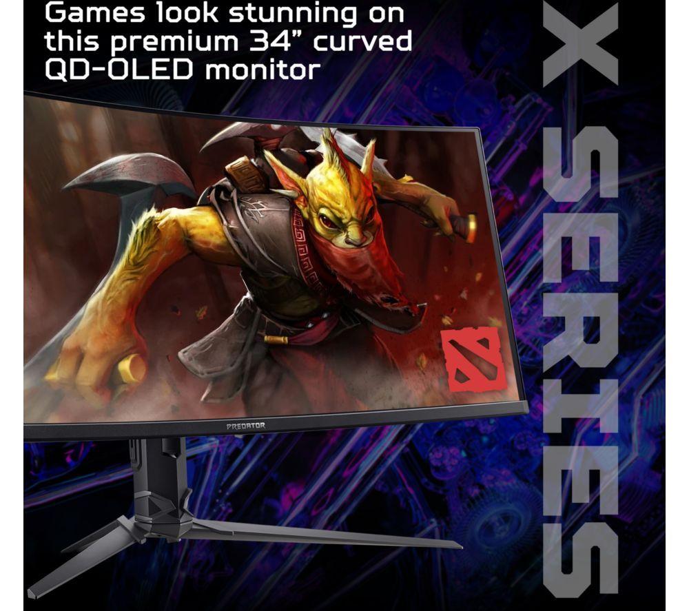 ACER Predator X34X5 Ultra Wide Quad HD 34" Curved QD-OLED Gaming Monitor image number 4 of 8