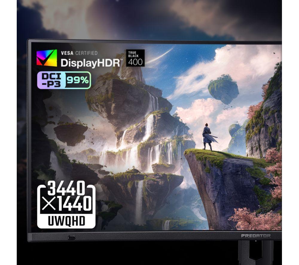 ACER Predator X34X5 Ultra Wide Quad HD 34" Curved QD-OLED Gaming Monitor image number 5 of 8