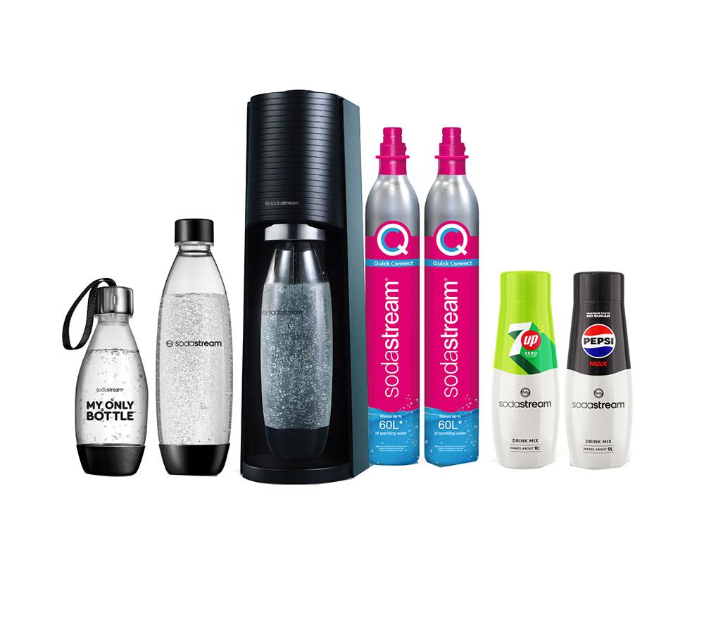 SODASTREAM Terra Sparkling Water Maker Bundle - Black