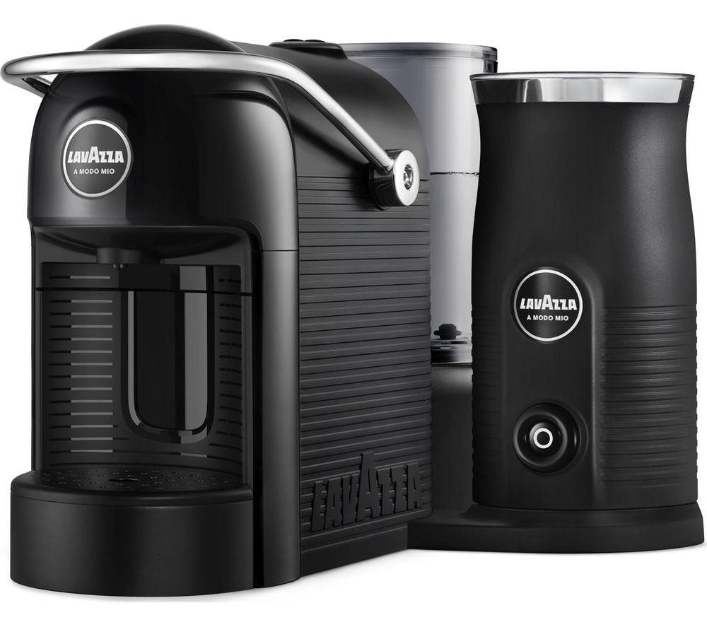 Lavazza A Modo Mio Coffee Machine With Milk Frother- Black, Black