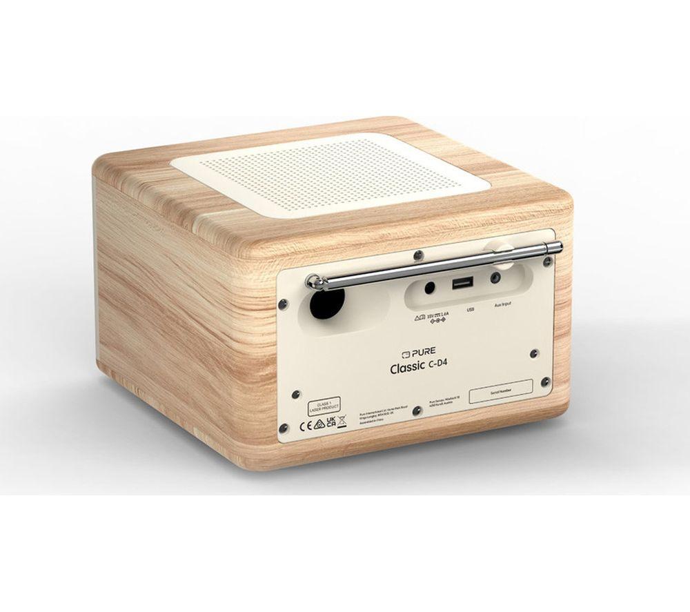 PURE Classic C-D4 DAB+/FM Bluetooth Radio - Cotton White & Oak image number 5 of 6