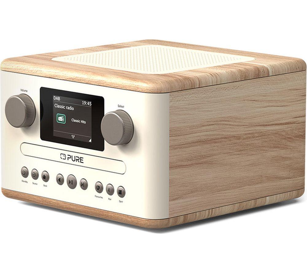 PURE Classic C-D4 DAB+/FM Bluetooth Radio - Cotton White & Oak image number 6 of 6