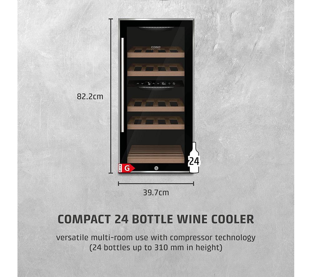 CASO WineComfort 24 Wine Cooler - Black image number 2 of 8