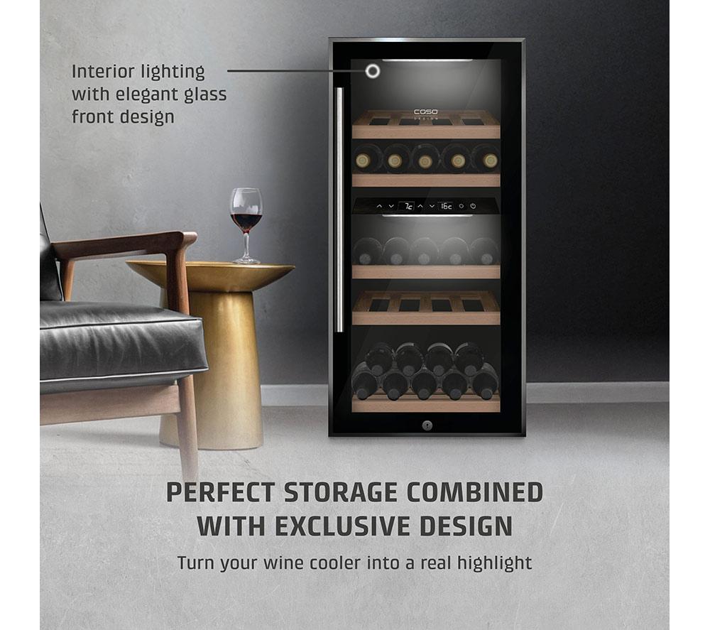 CASO WineComfort 24 Wine Cooler - Black image number 8 of 8