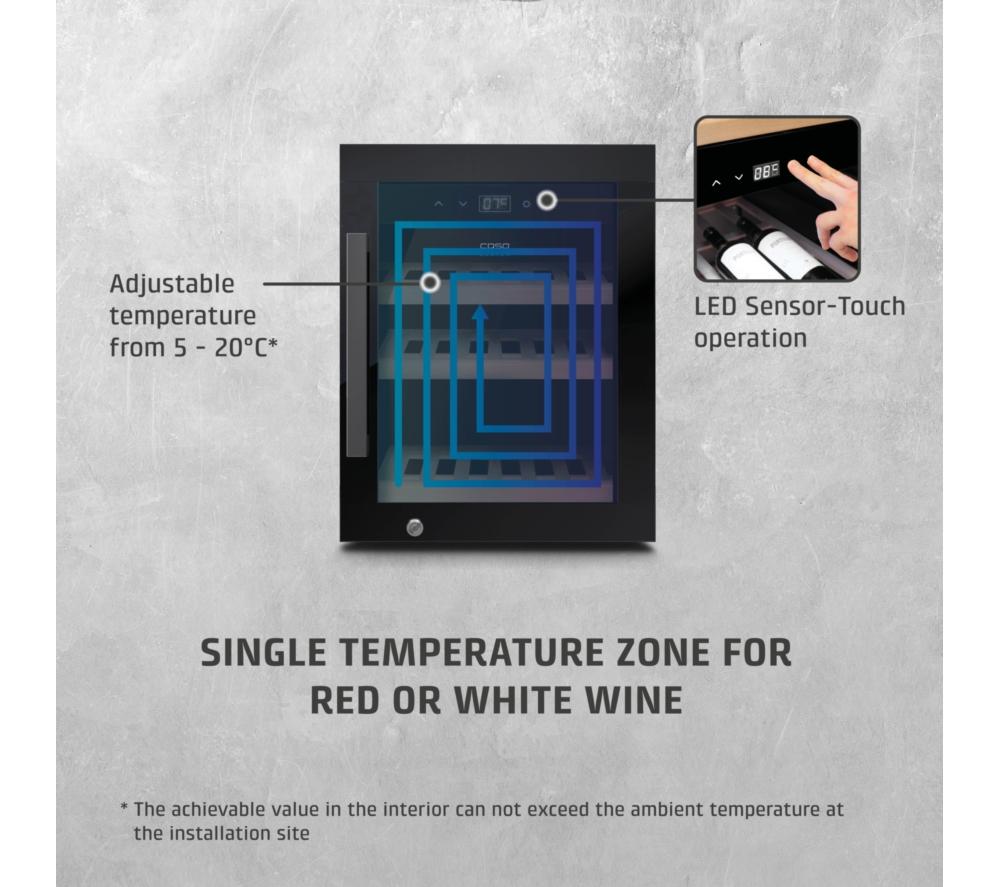 CASO 716 WineExclusive 12 Wine Cooler - Black image number 3 of 8