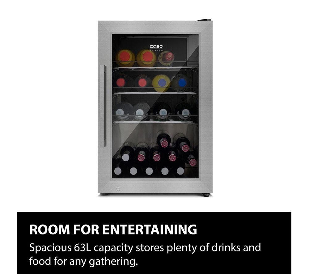 CASO Design Indoor & Outdoor Drinks Cooler - Stainless Steel, Right Door Hinge image number 4 of 7