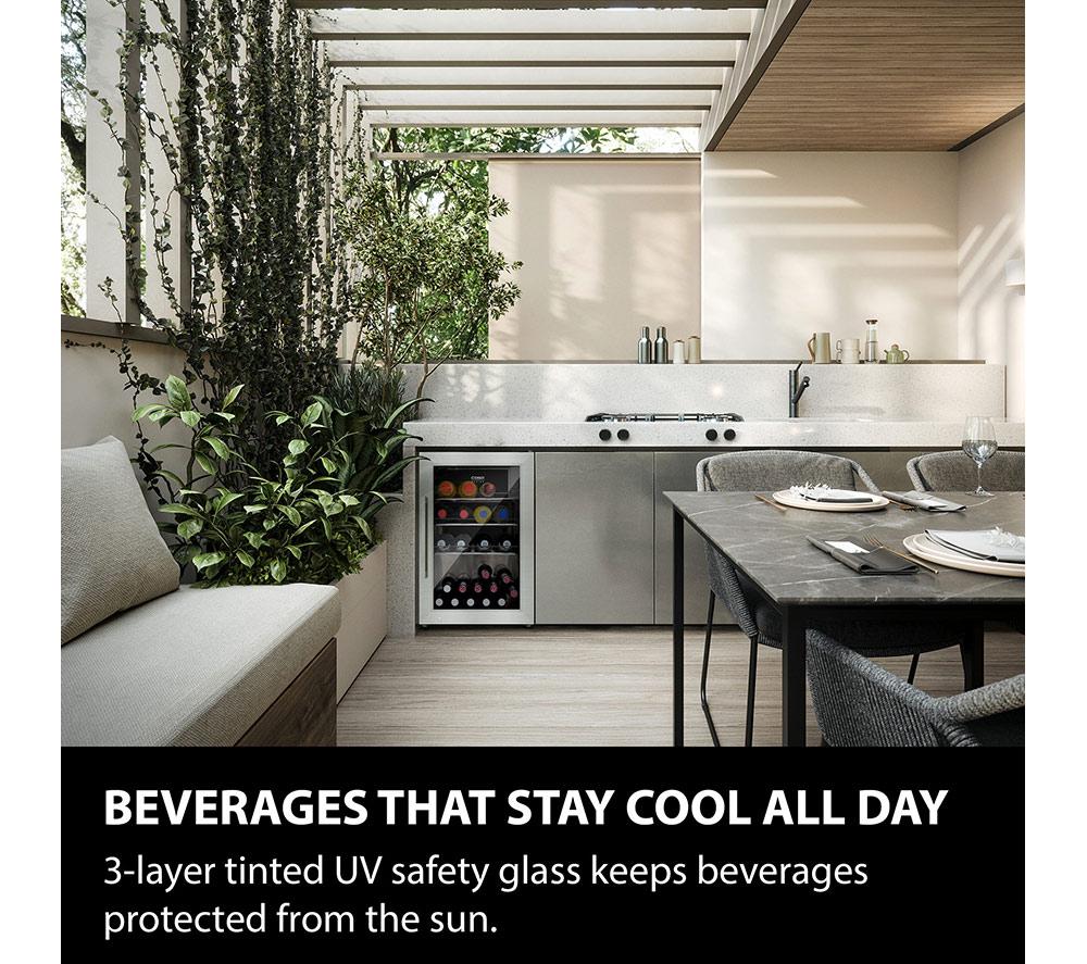 CASO Design Indoor & Outdoor Drinks Cooler - Stainless Steel, Right Door Hinge image number 5 of 7