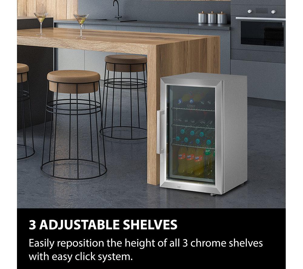 CASO Design Indoor & Outdoor Drinks Cooler - Stainless Steel, Right Door Hinge image number 6 of 7