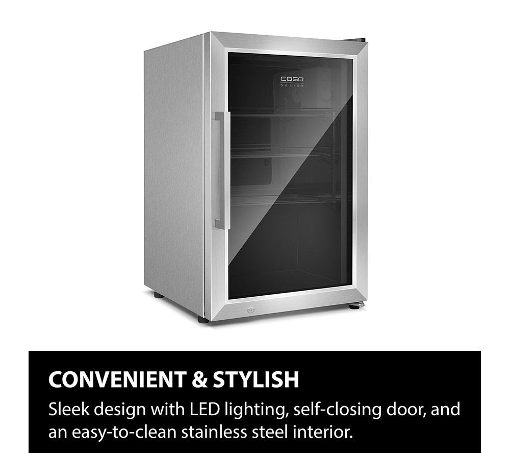 CASO Design Indoor & Outdoor Drinks Cooler - Stainless Steel, Right Door Hinge image number 7 of 7