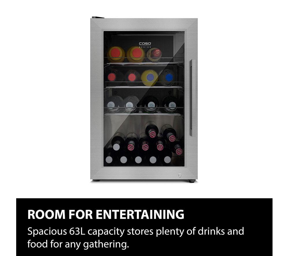 CASO Design Indoor & Outdoor Drinks Cooler - Stainless Steel, Left Door Hinge image number 4 of 7