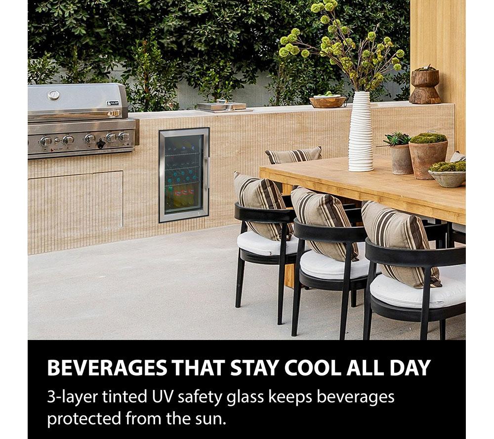 CASO Design Indoor & Outdoor Drinks Cooler - Stainless Steel, Left Door Hinge image number 5 of 7