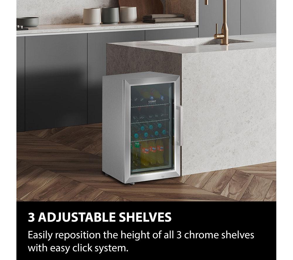 CASO Design Indoor & Outdoor Drinks Cooler - Stainless Steel, Left Door Hinge image number 6 of 7