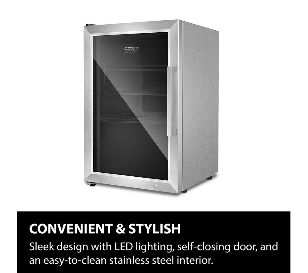 CASO Design Indoor & Outdoor Drinks Cooler - Stainless Steel, Left Door Hinge image number 7 of 7