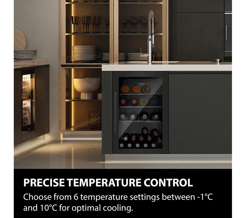 CASO Design Indoor & Outdoor Drinks Cooler - Black, Right Door Hinge image number 3 of 7