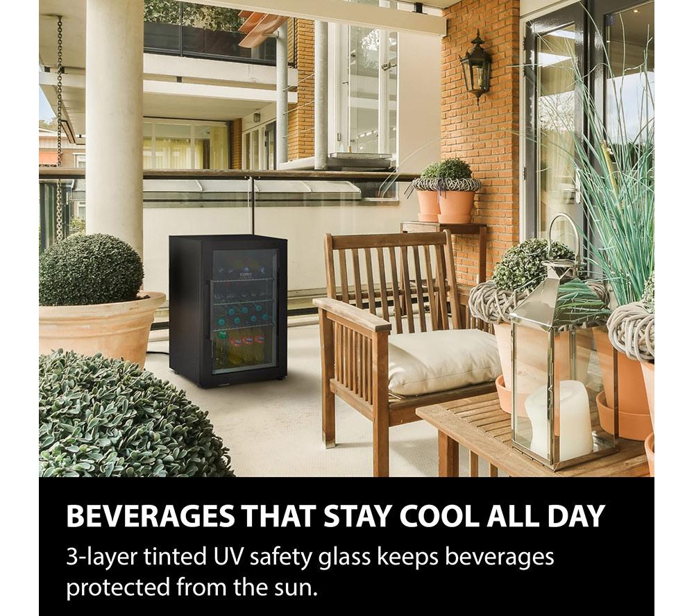 CASO Design Indoor & Outdoor Drinks Cooler - Black, Left Door Hinge image number 5 of 7