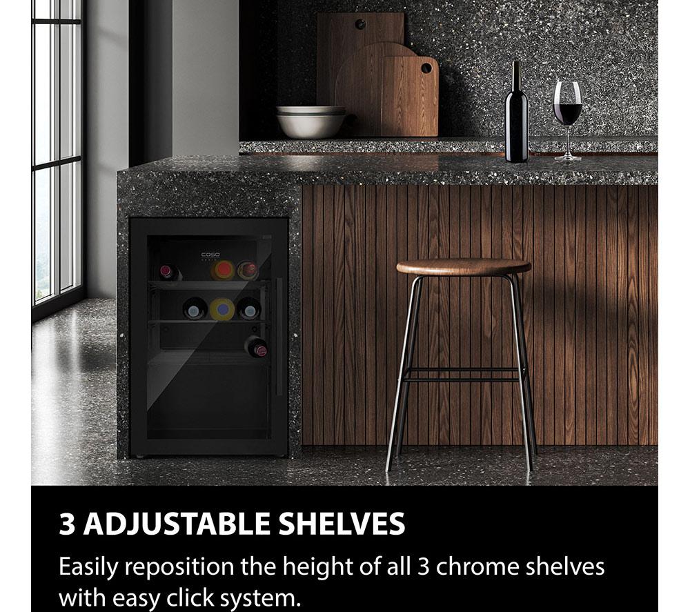 CASO Design Indoor & Outdoor Drinks Cooler - Black, Left Door Hinge image number 6 of 7