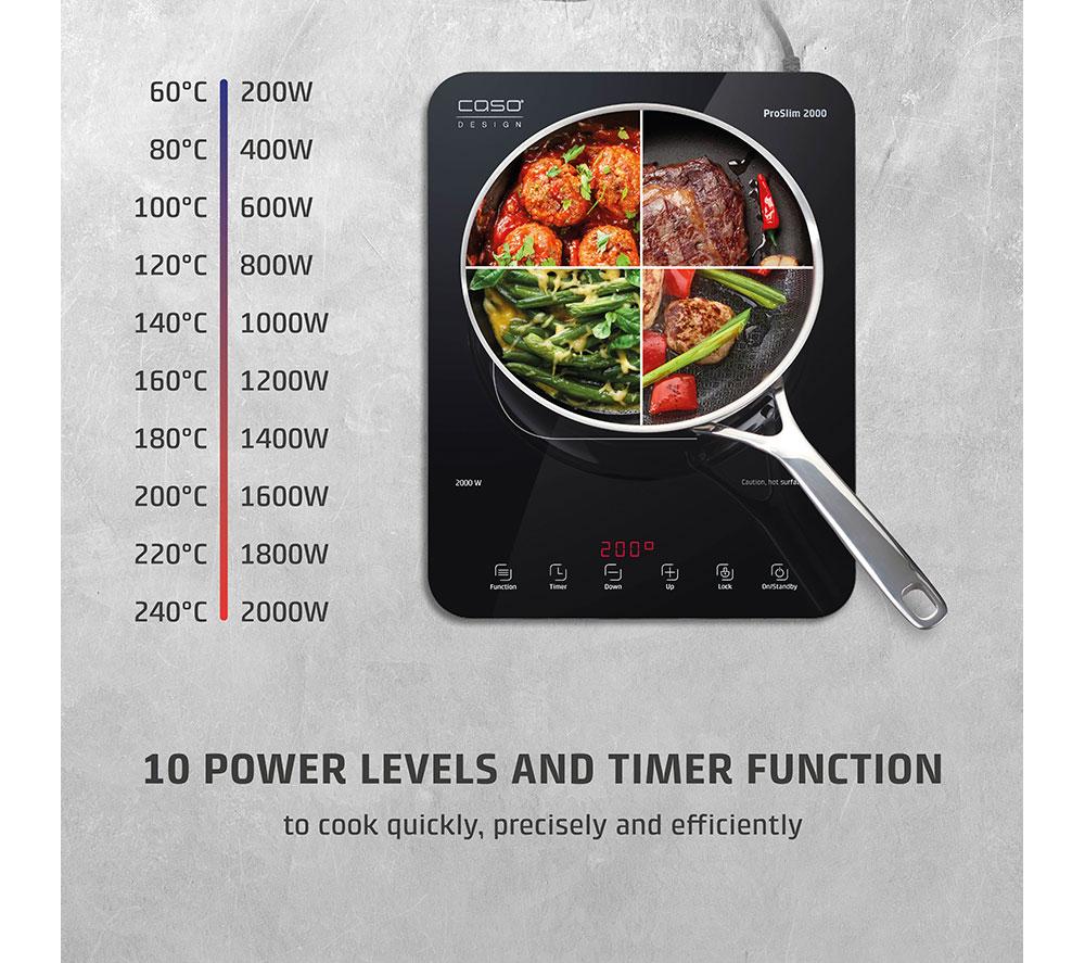 CASO ProSlim 2000 Single Induction Hot Plate - Black image number 3 of 8