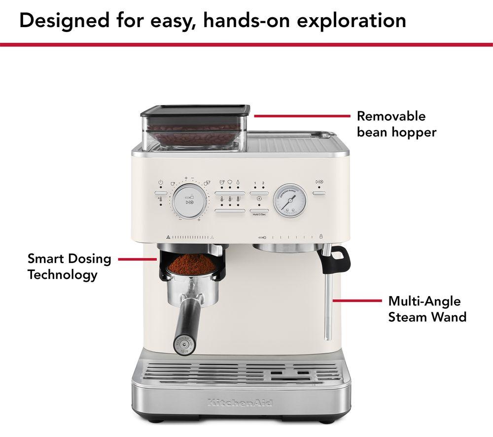 KITCHENAID 5KES6551BJPL Bean to Cup Espresso Machine - Porcelain White image number 5 of 8