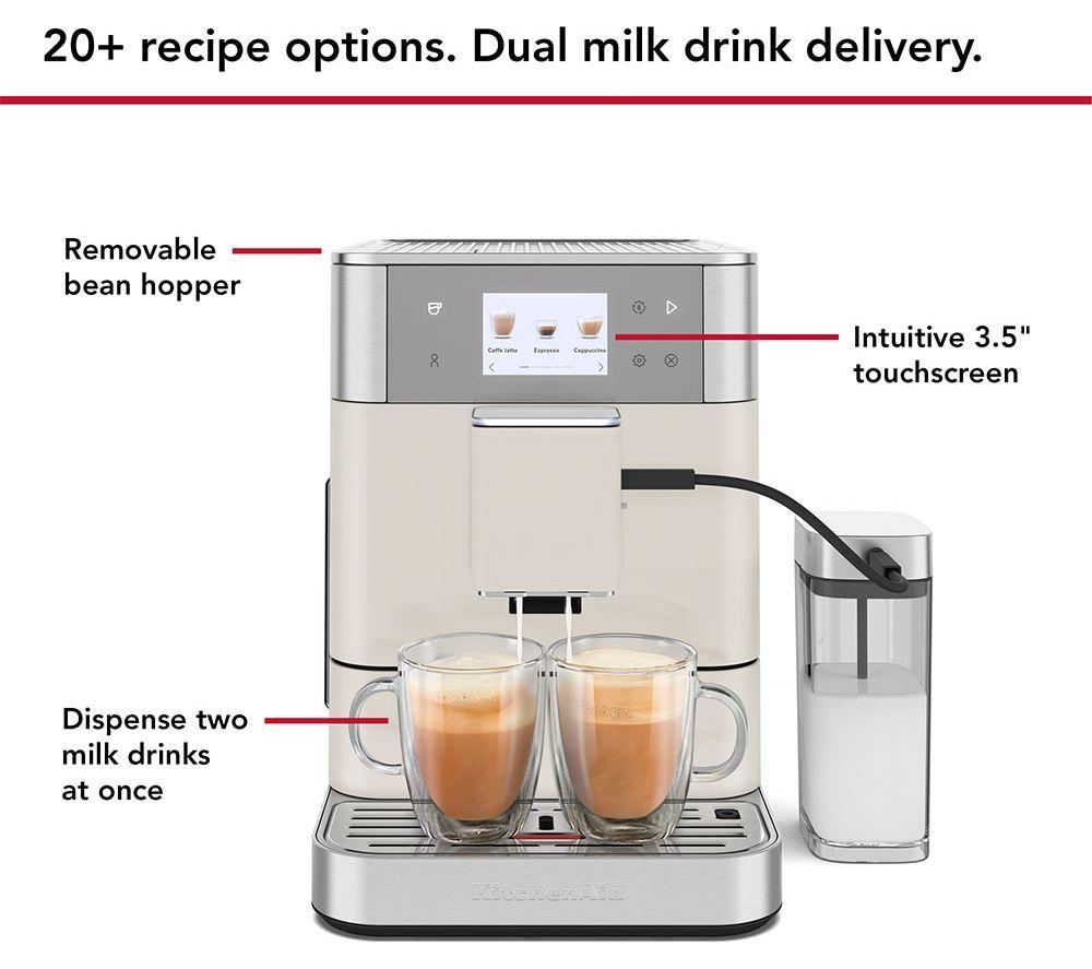 KITCHENAID KF7 Bean to Cup Coffee Machine - Porcelain image number 4 of 6