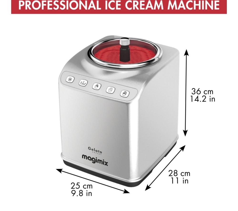 MAGIMIX Gelato Expert Ice Cream & Frozen Dessert Maker - Silver image number 2 of 8