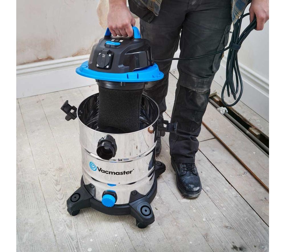VACMASTER Power 30 PTO Cylinder Wet & Dry Vacuum Cleaner - Silver & Black image number 6 of 15