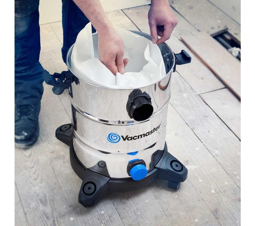 VACMASTER Power 30 PTO Cylinder Wet & Dry Vacuum Cleaner - Silver & Black image number 7 of 15