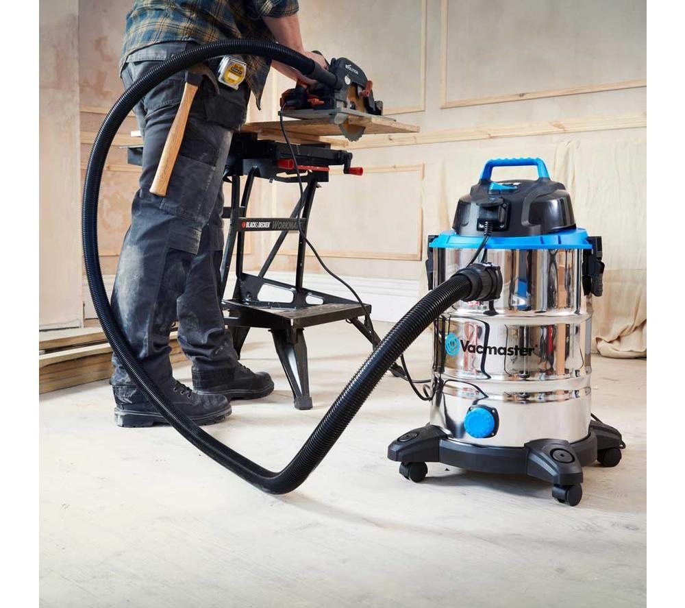 VACMASTER Power 30 PTO Cylinder Wet & Dry Vacuum Cleaner - Silver & Black image number 14 of 15
