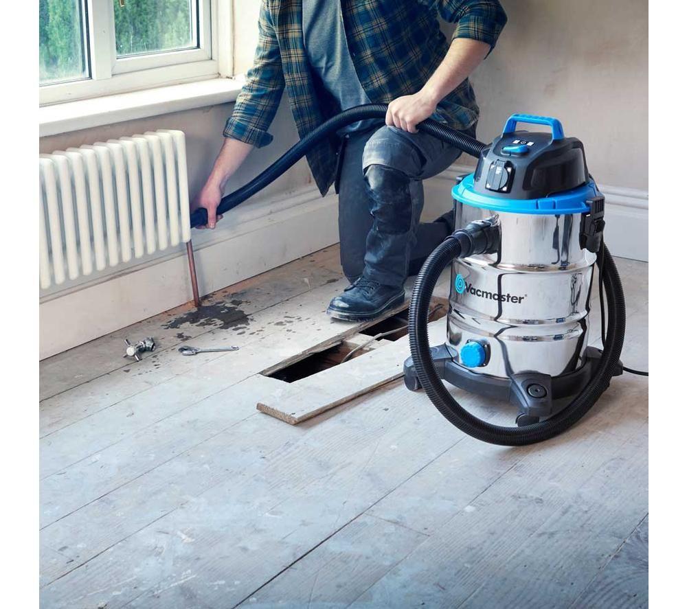 VACMASTER Power 30 PTO Cylinder Wet & Dry Vacuum Cleaner - Silver & Black image number 15 of 15