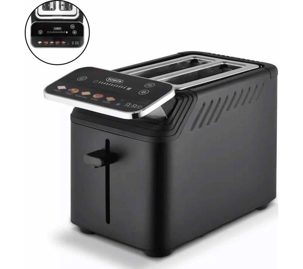 TOWER Mirage 2-Slice Toaster and Traditional Kettle Bundle - Black image number 2 of 5