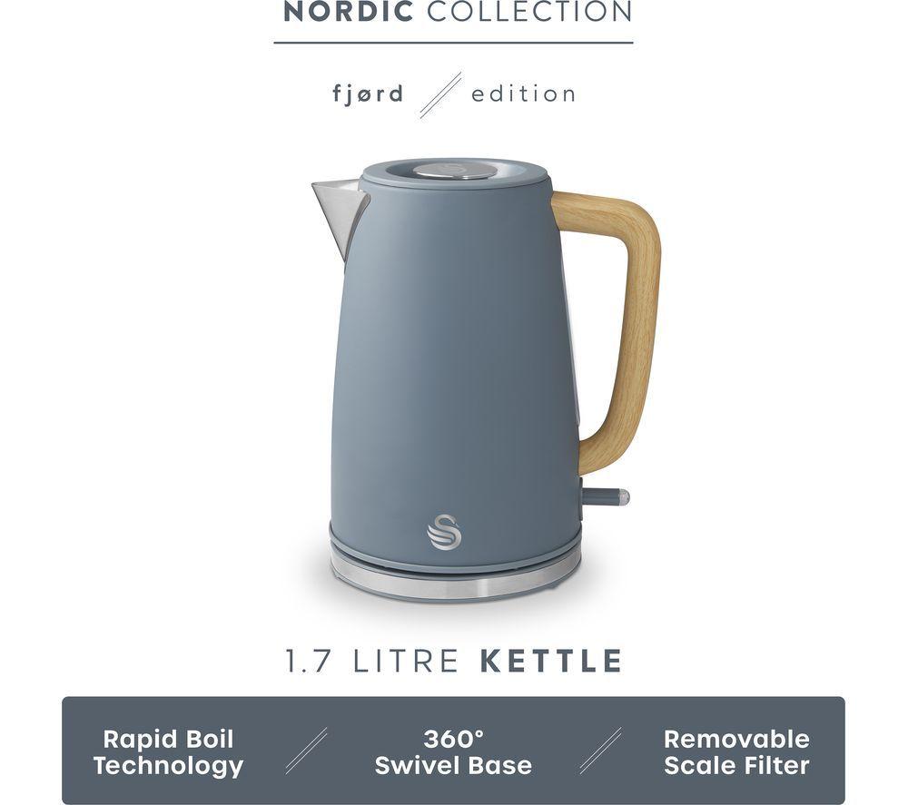 SWAN Fjord 2-Slice Toaster & Jug Kettle Bundle - Grey image number 12 of 14