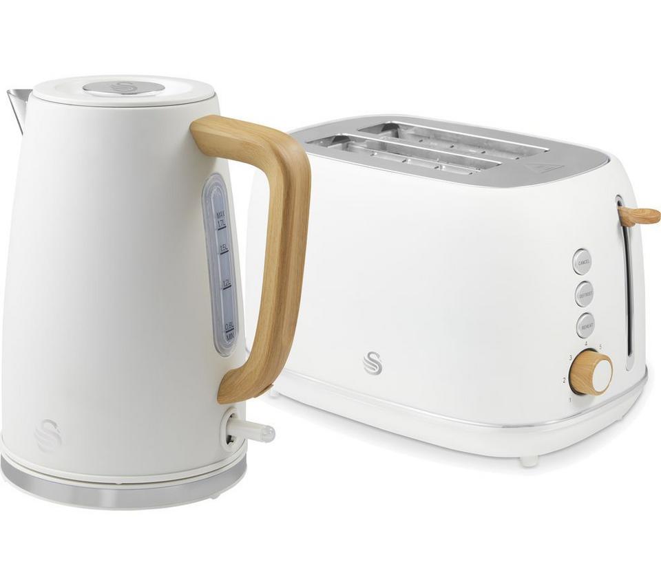SWAN Fjord 2-Slice Toaster & Jug Kettle Bundle - White