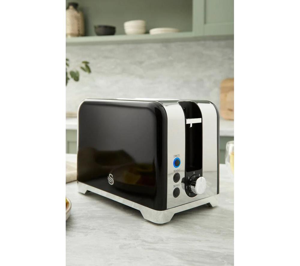 SWAN Solace ST19031BLK 2-Slice Toaster - Black image number 4 of 7