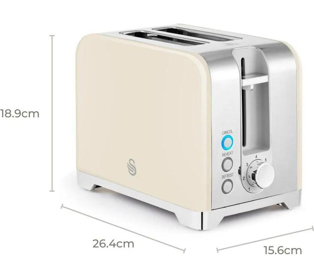 SWAN Solace ST19031CRM 2-Slice Toaster - Cream image number 2 of 7