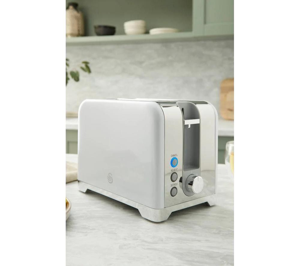 SWAN Solace ST19031WHT 2-Slice Toaster - White image number 4 of 8