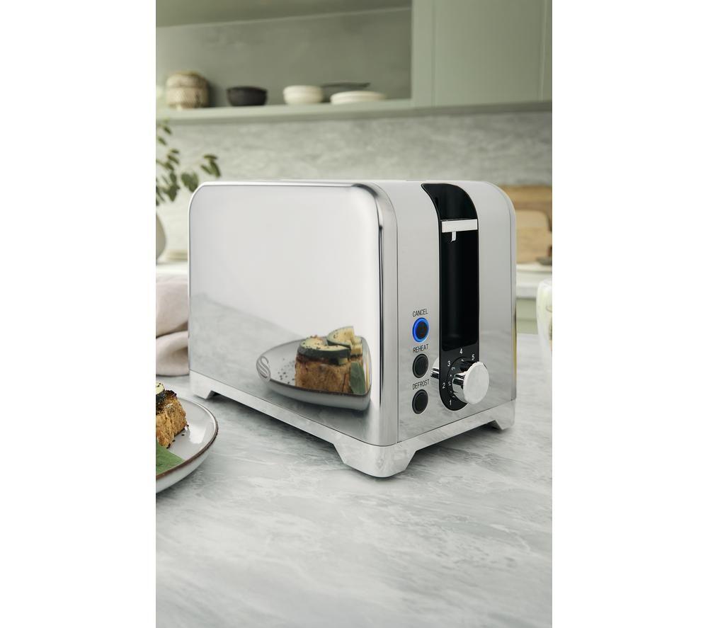 SWAN Solace ST19031SS 2-Slice Toaster - Silver image number 4 of 6