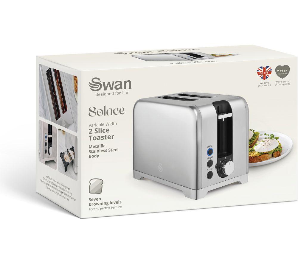 SWAN Solace ST19031SS 2-Slice Toaster - Silver image number 6 of 6
